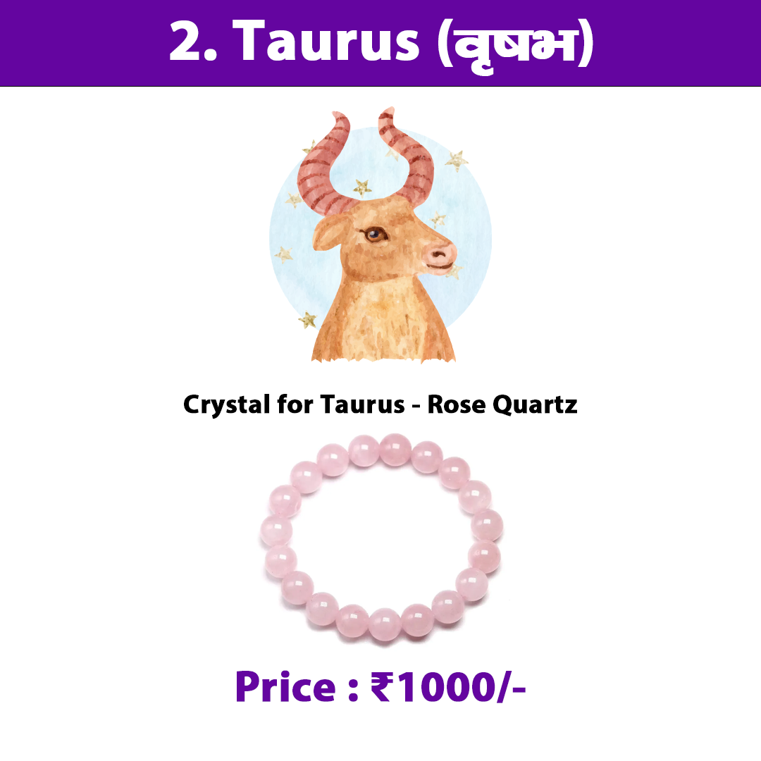 Vrishabha Rashi Crystal Taurus Zodiac Sign Crystal