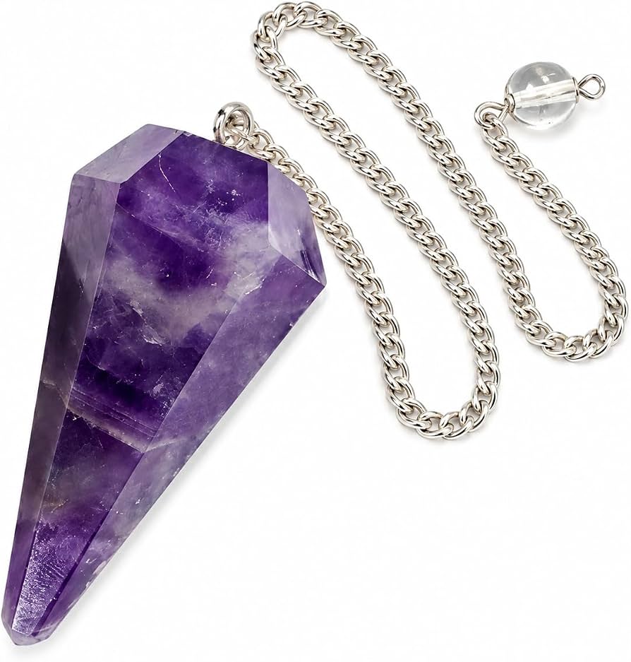 Amethyst Dowser Pendulum | Purple Amethyst Crystal Dowsing Tool