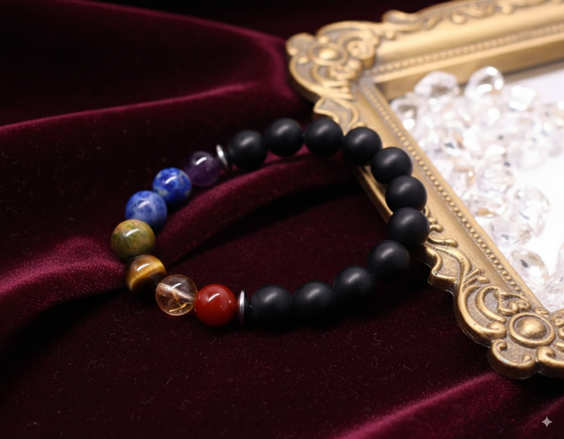 7 Chakra Adjustable Bracelet 8 MM Size