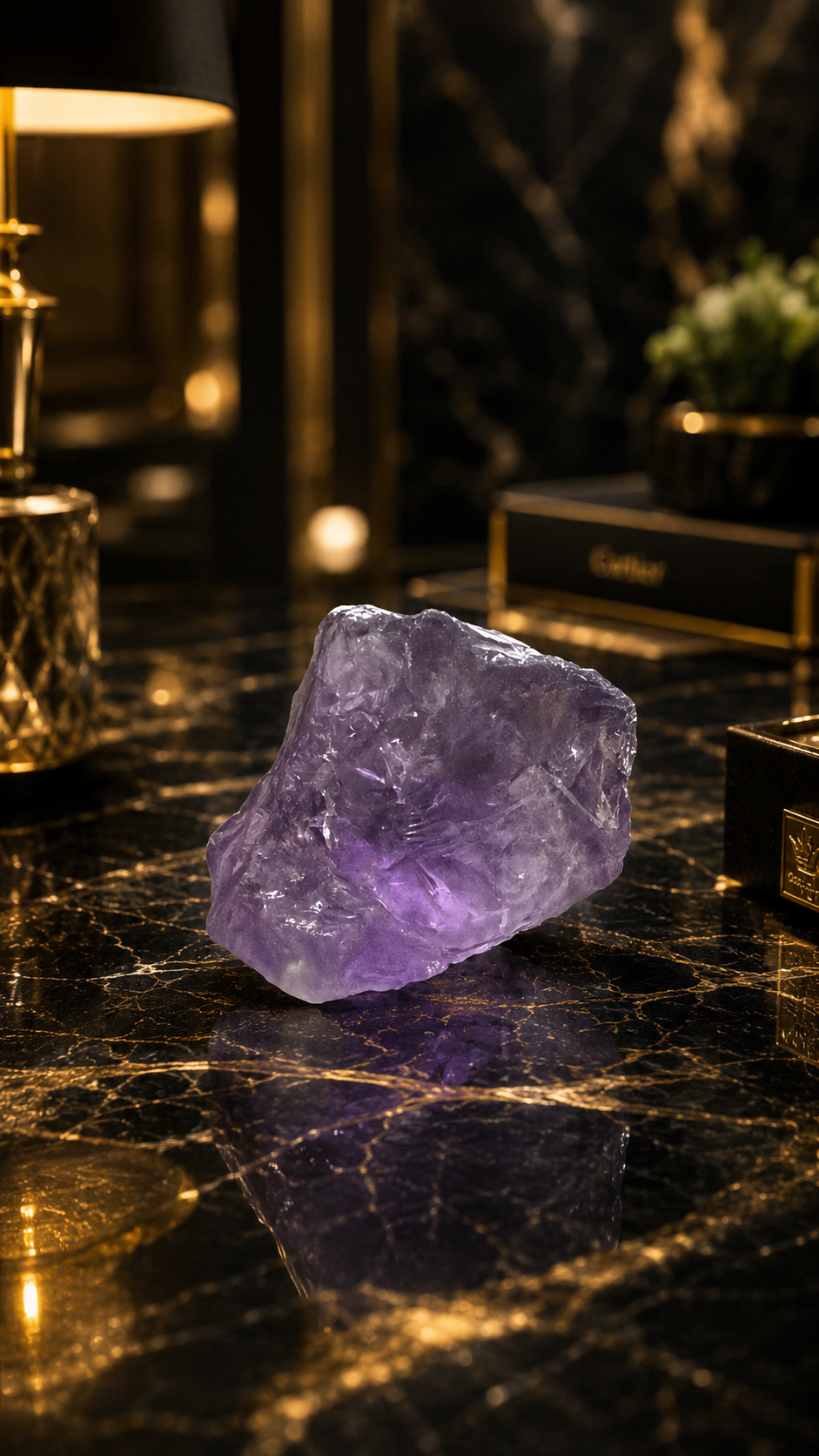 Natural Raw Amethyst Crystal Stone for Healing, Meditation & Décor 48 gram