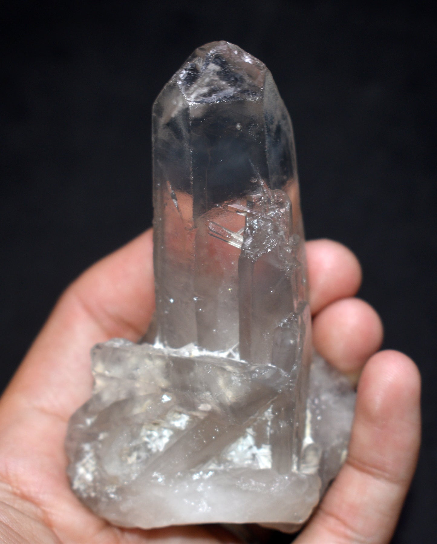 Phantom Lemurian Crystal Cluster, Master Starbrary Corinto Quartz - {Weight- 164.00 Gram} - Size- 4 inches Long