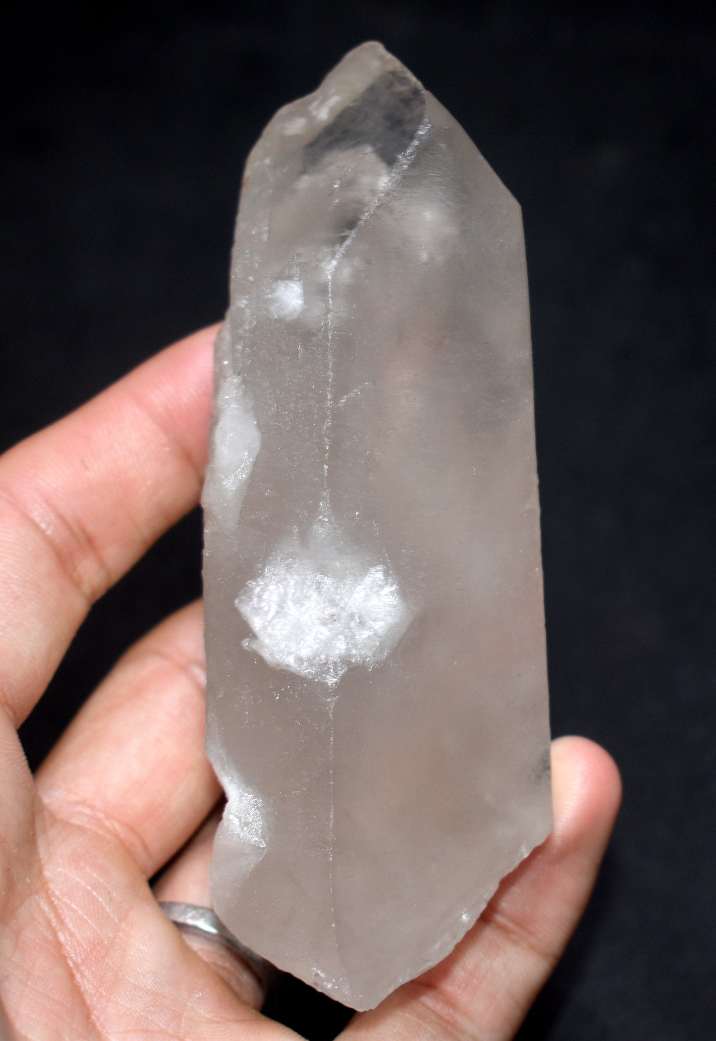Natural Phantom Quartz Crystal Point – Healing Stone for Clarity & Growth - {Weight- 208.00 Gram} Size- 4'' inches Long