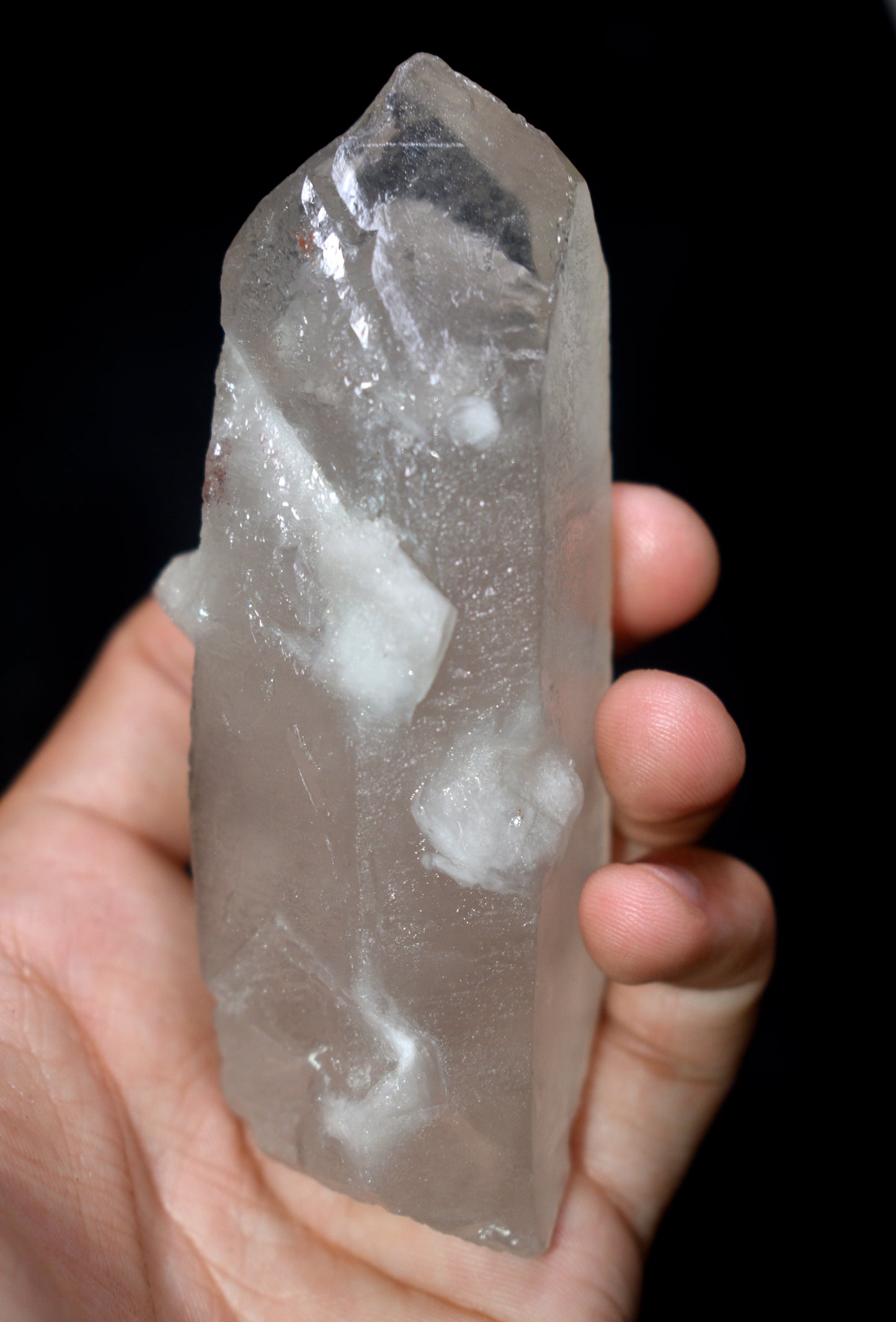 Natural Phantom Quartz Crystal Point – Healing Stone for Clarity & Growth - {Weight- 208.00 Gram} Size- 4'' inches Long