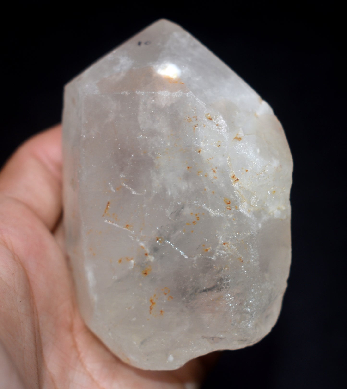 Lemurian Seed Window Crystal Point – Clear Energizing- {Weight- 273.00 Gram}, Size- 3'' inches Long