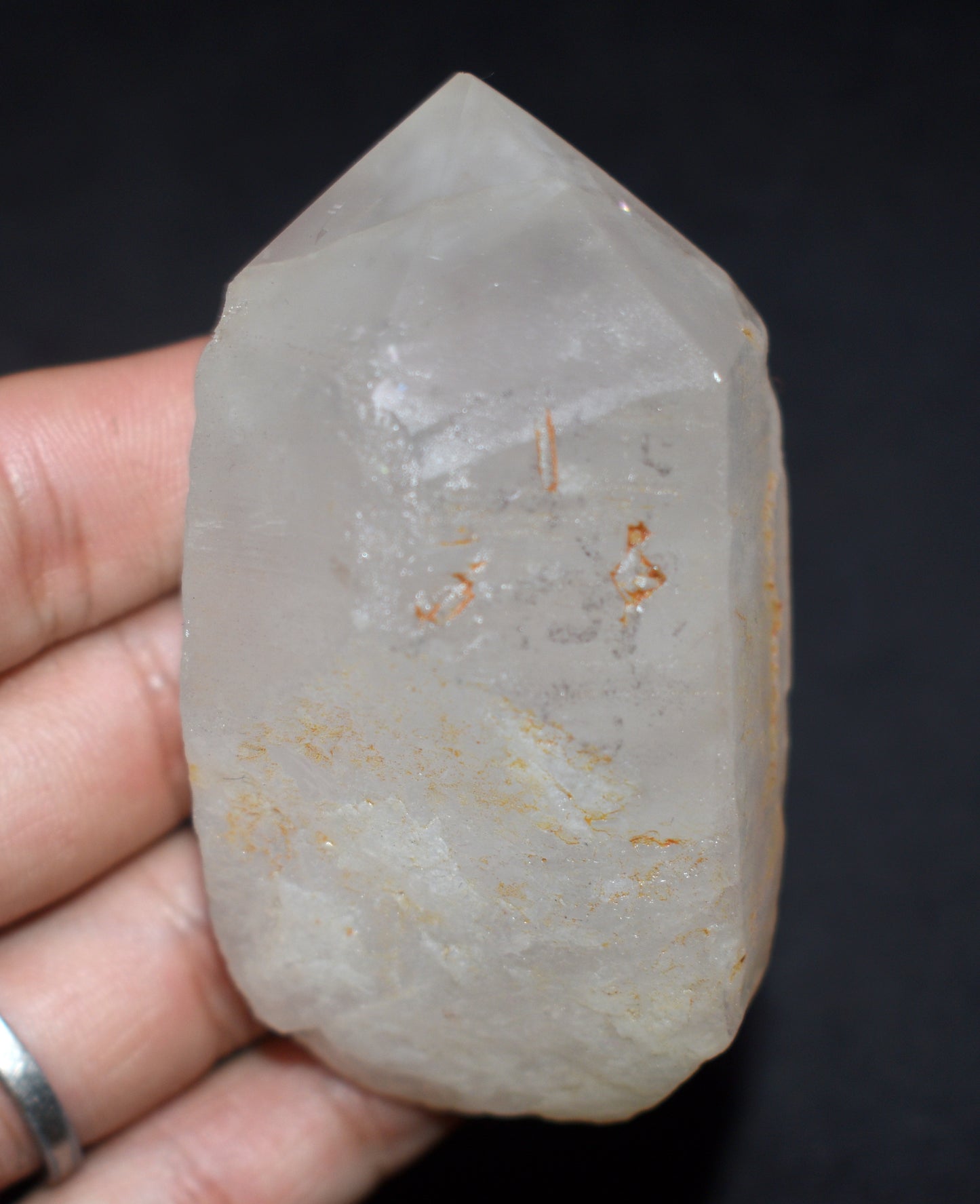 Lemurian Seed Crystal Point – Clear Energizing- {Weight- 169.00 Gram}, Size- 3'' inches Long