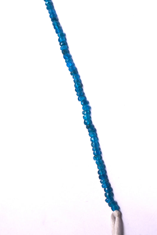 A 14-inch strand of natural Neon Apatite faceted beads, showcasing vibrant blue hues with a stunning sparkle, perfect for creating bold and eye-catching jewelry designs.
#NeonApatite #FacetedBeads #GemstoneJewelry #BeadedJewelry #JewelryMaking #CustomJewelry #NaturalGemstones #VibrantBlue #ElegantDesigns #BoldJewelry