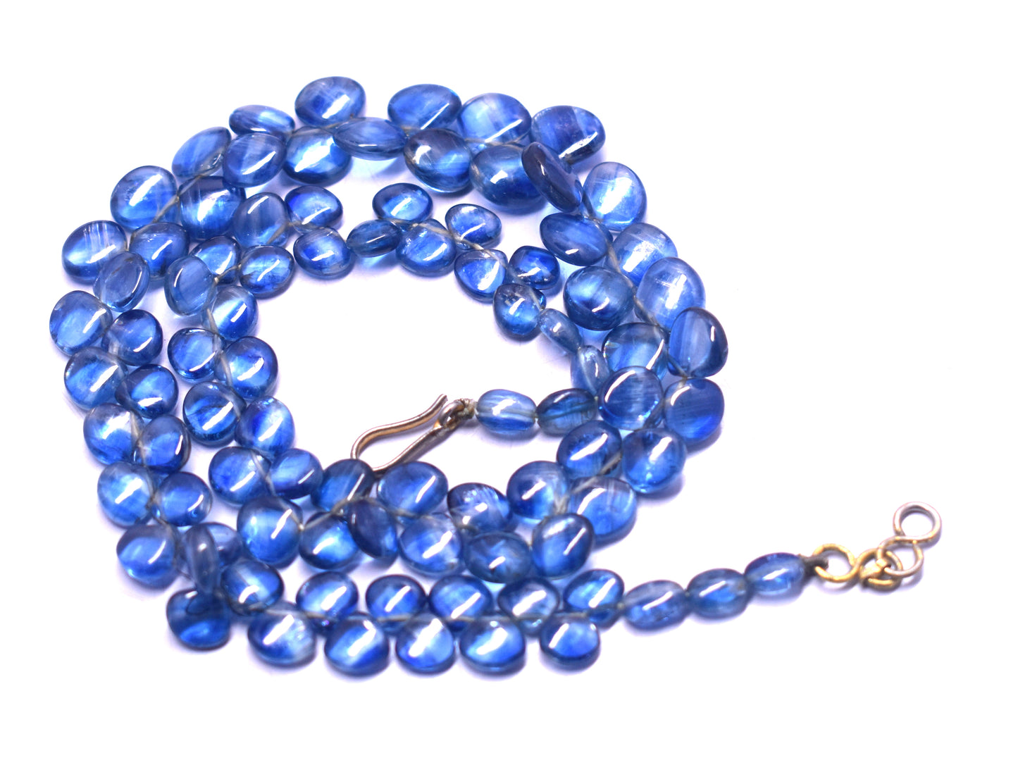 Blue Kyanite Double Beaded Necklace, 15'' Length, 5x7mm to 8.5x9.5mm – Clarity, Balance & Spiritual Healing#BlueKyaniteNecklace #DoubleBeadedNecklace #ChakraHealing #SpiritualHealing #EnergyBalance #ClarityAndFocus #HolisticWellness #HealingJewelry #CrystalHealing #KyaniteNecklace #PositiveEnergy #MeditationJewelry #BalanceAndHarmony #NaturalHealing