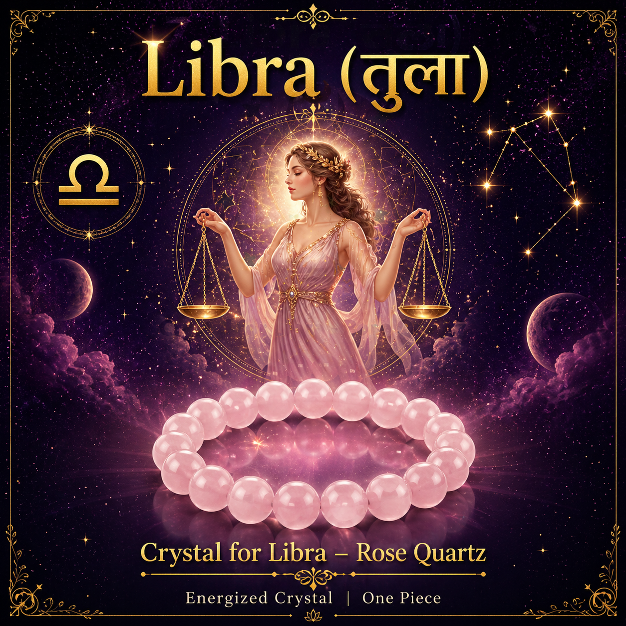 7. Tula Rashi Crystal | Libra Zodiac Sign Crystal