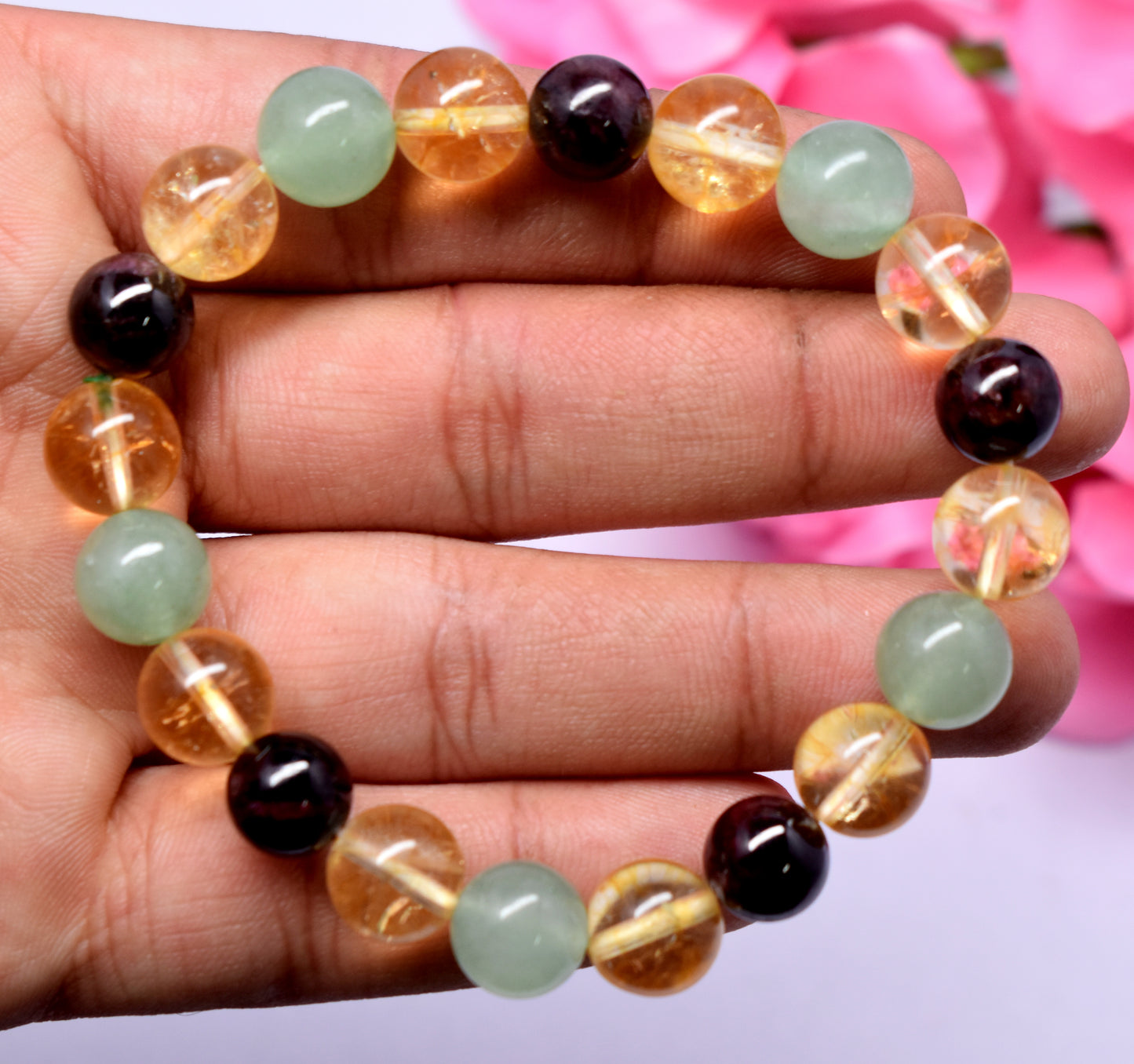 Citrine, Green Aventurine, and Red Garnet Bead Bracelet – Boosts Abundance, Prosperity, and Strength #Citrine #GreenAventurine #RedGarnet #Abundance #Prosperity #Strength #CrystalBracelet