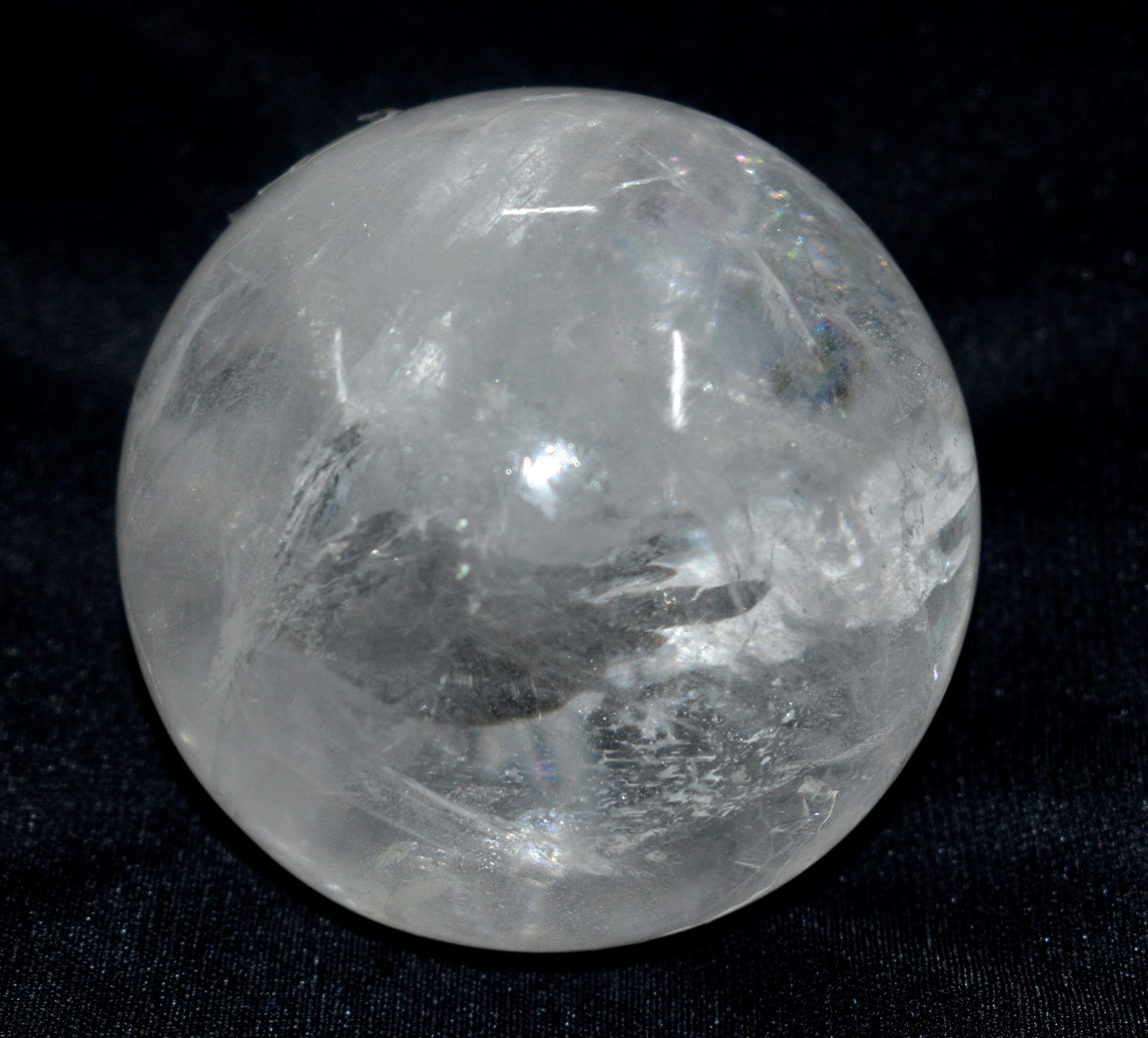 Crystal Quartz Round Ball Sphere – Polished Healing Ball for Energy & Meditation - {Weight- 666.00 Gram}