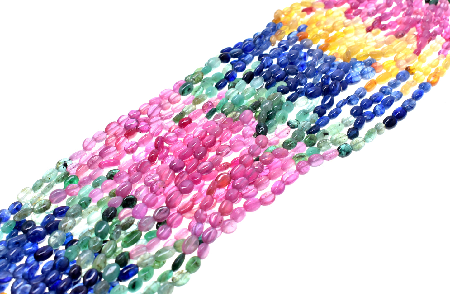 Multi Sapphire Mani Shape Beaded Beads Sapphire Gemstone approx. per line 58 ct 14.5 Inches