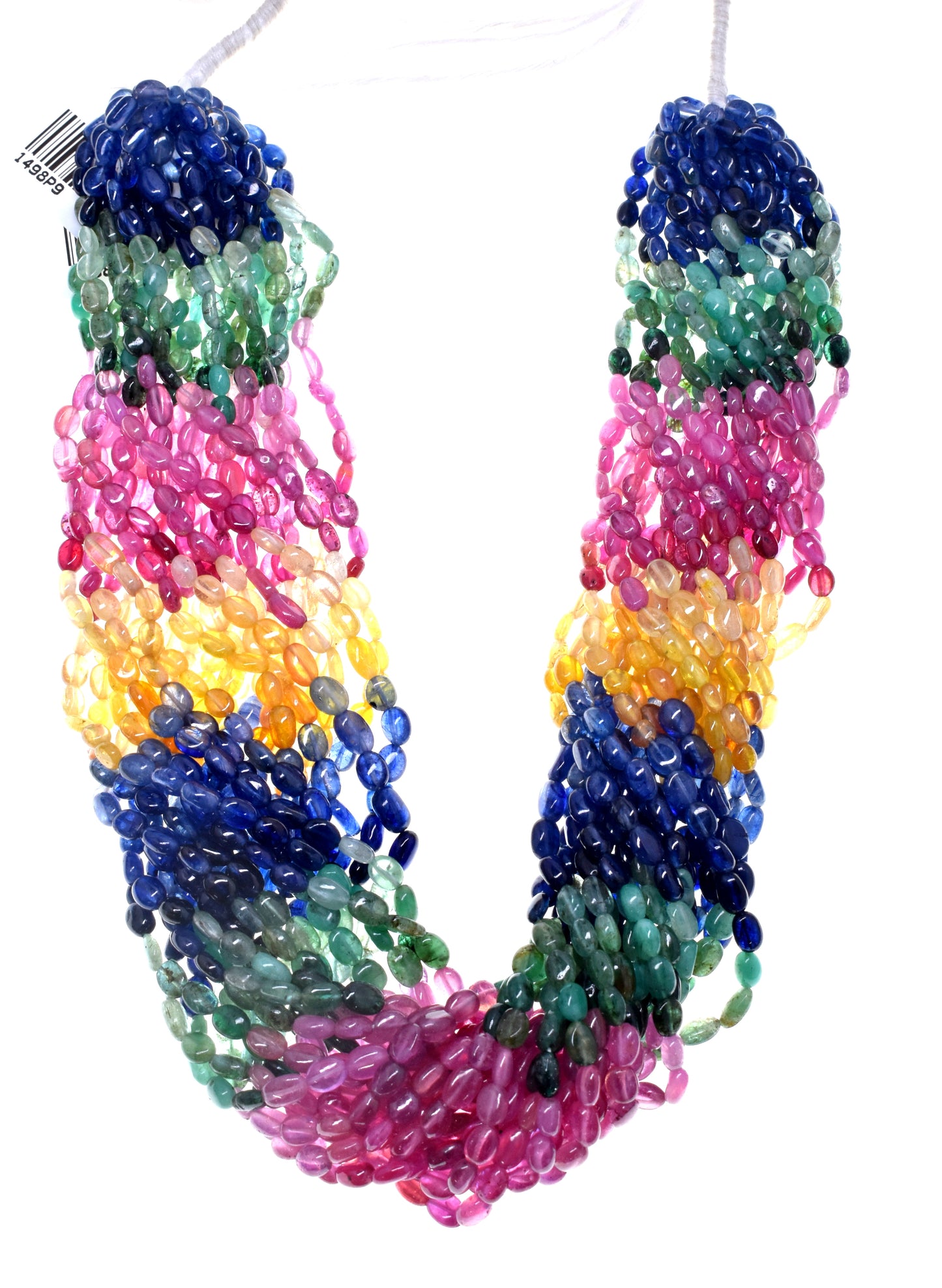 Multi Sapphire Mani Shape Beaded Beads Sapphire Gemstone approx. per line 58 ct 14.5 Inches