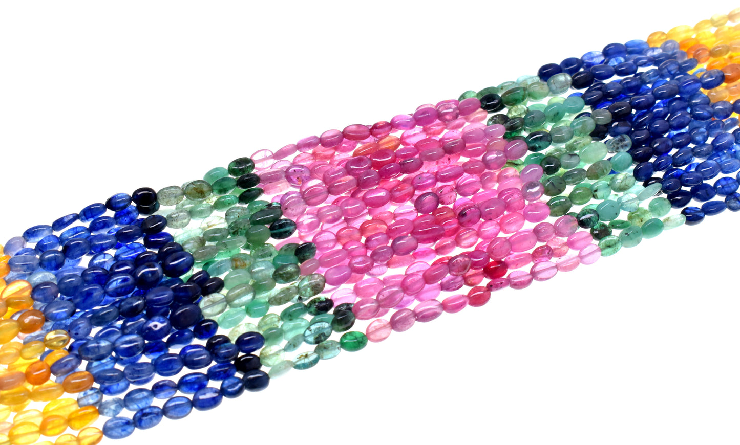Multi Sapphire Mani Shape Beaded Beads Sapphire Gemstone approx. per line 58 ct 14.5 Inches