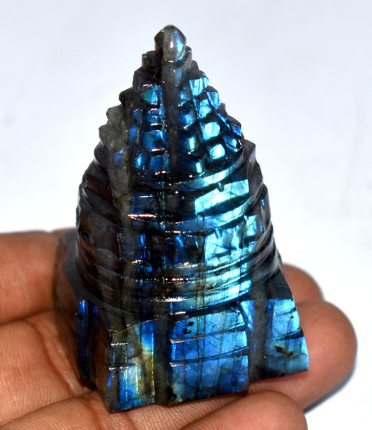 Natural Labradorite Handmade Shree Yantra -