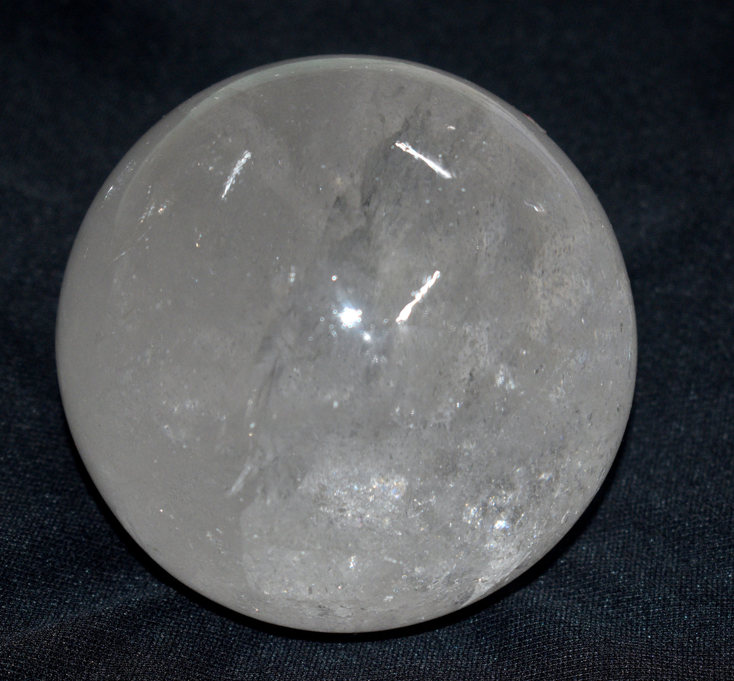 Crystal Quartz Round Ball Sphere – Polished Healing Ball for Energy & Meditation - {Weight- 968.00 Gram}