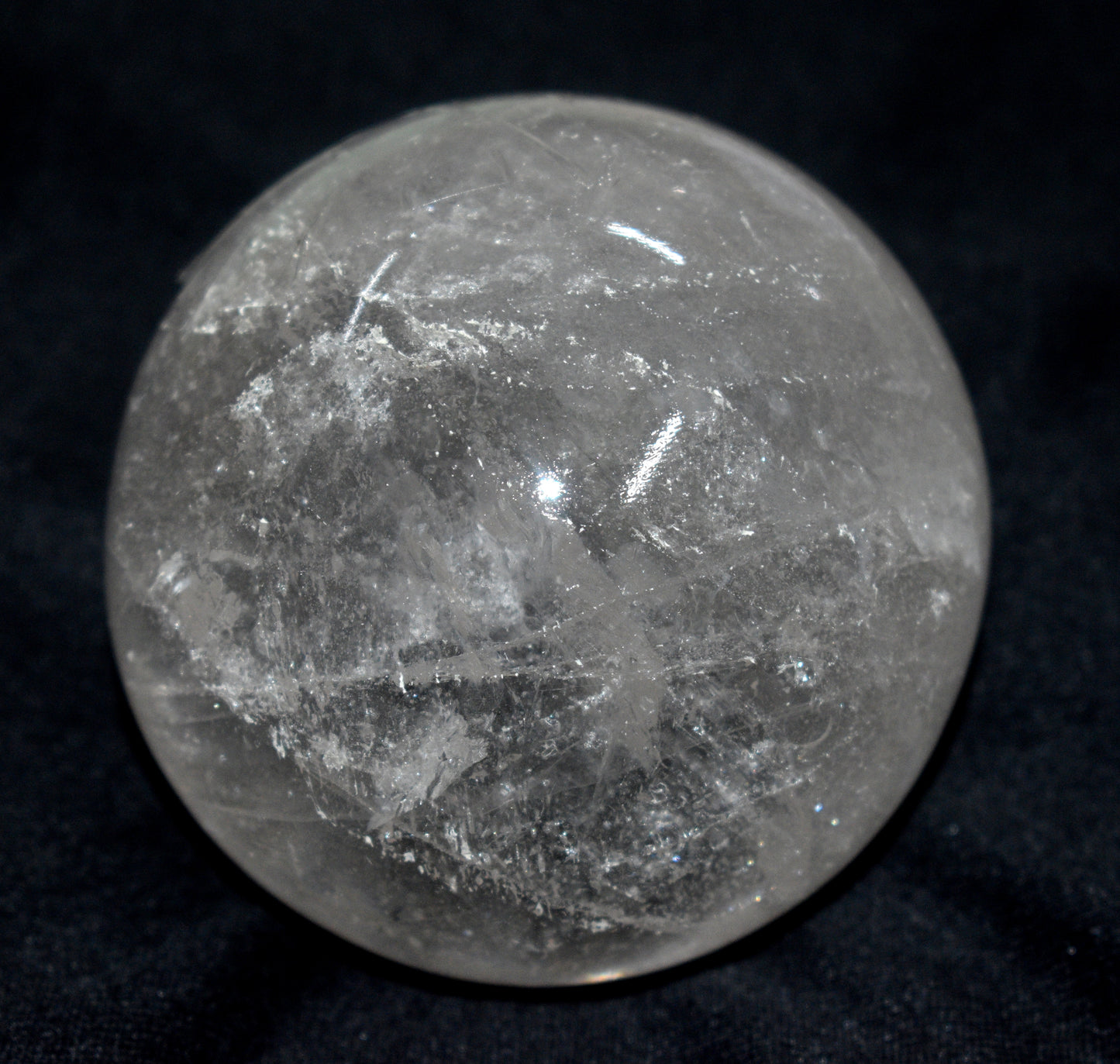Crystal Quartz Round Ball Sphere – Polished Healing Ball for Energy & Meditation - {Weight- 968.00 Gram}