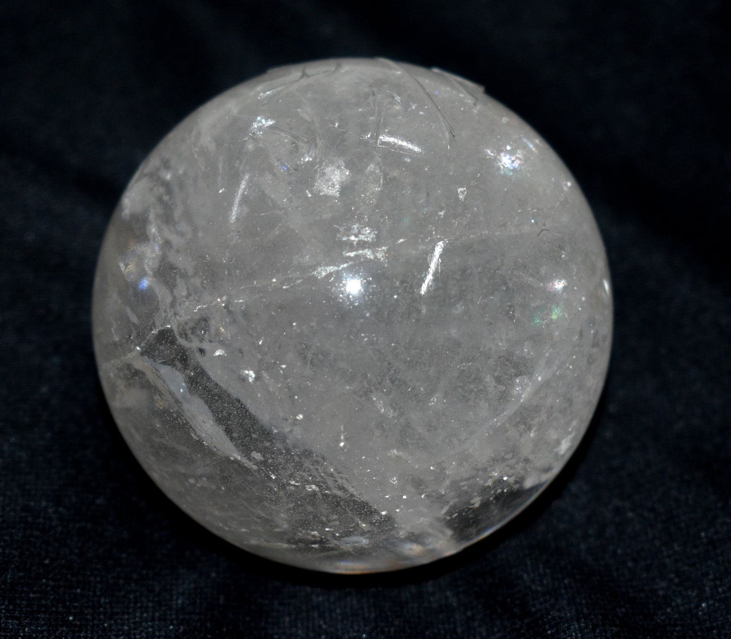 Crystal Quartz Round Ball Sphere – Polished Healing Ball for Energy & Meditation - {Weight- 459.00 Gram}