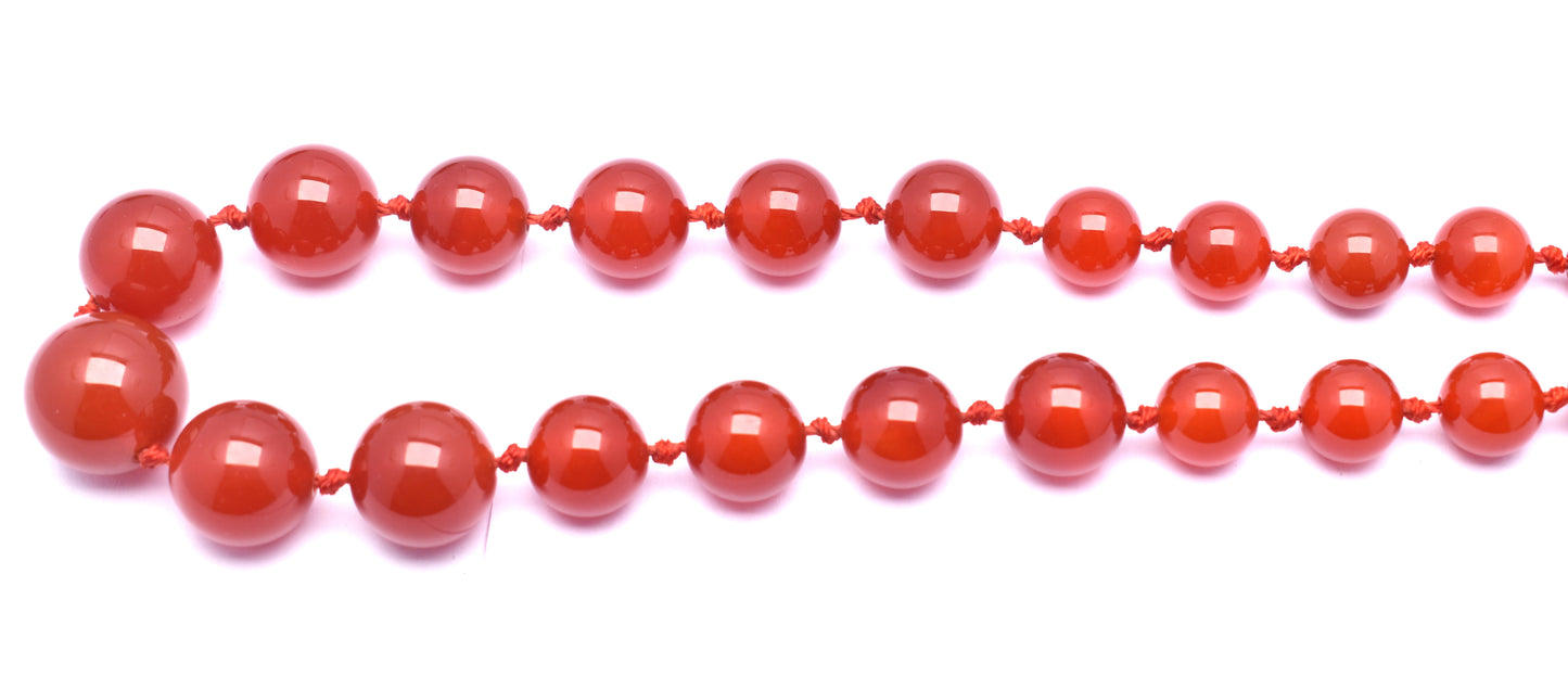 Natural Red Onyx Beads – 6-16mm, 18" Strand for Jewelry Making