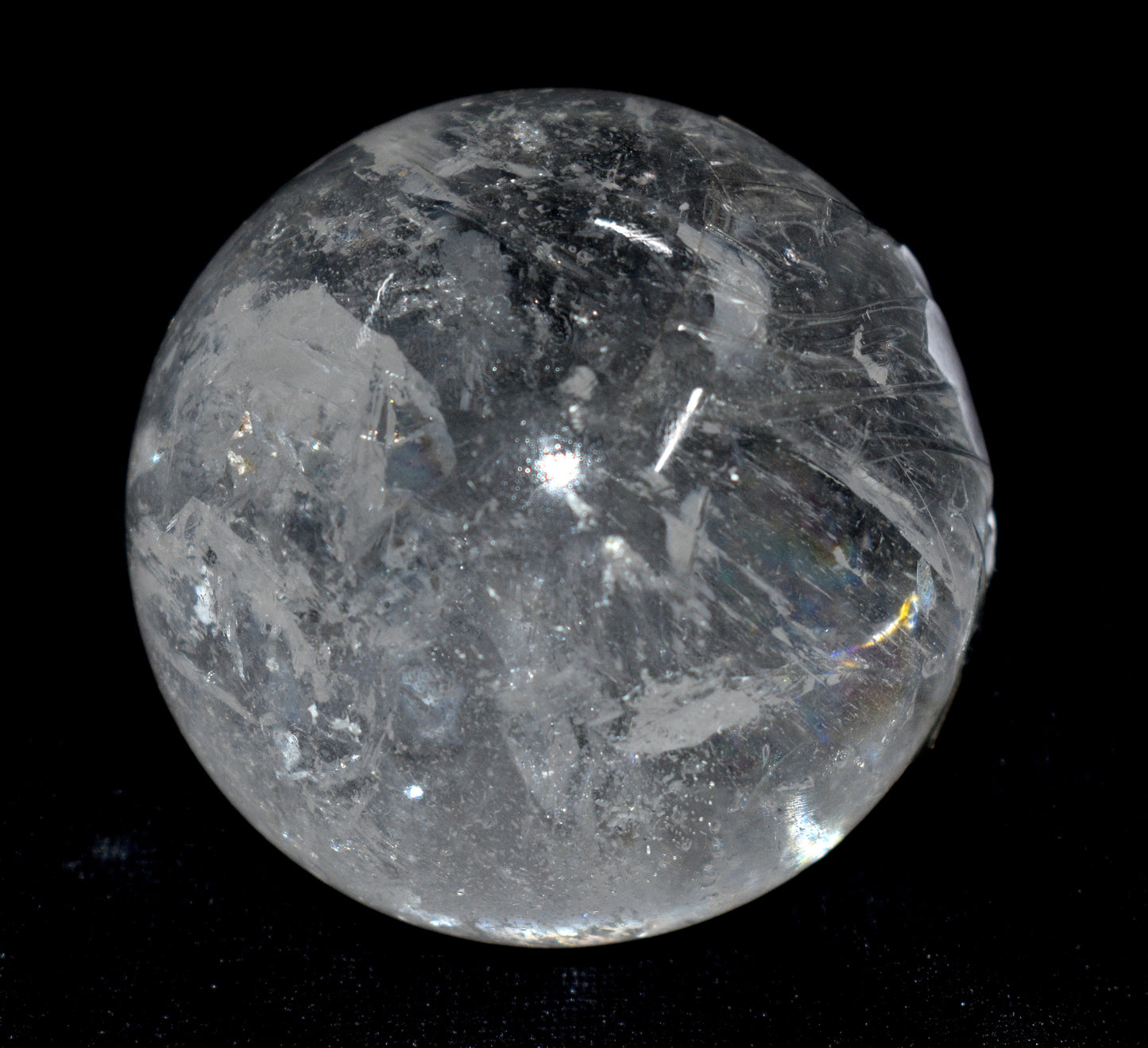Beautiful Crystal Quartz Round Ball Sphere – Polished Healing Ball for Energy & Meditation - {Weight- 489.00 Gram}
