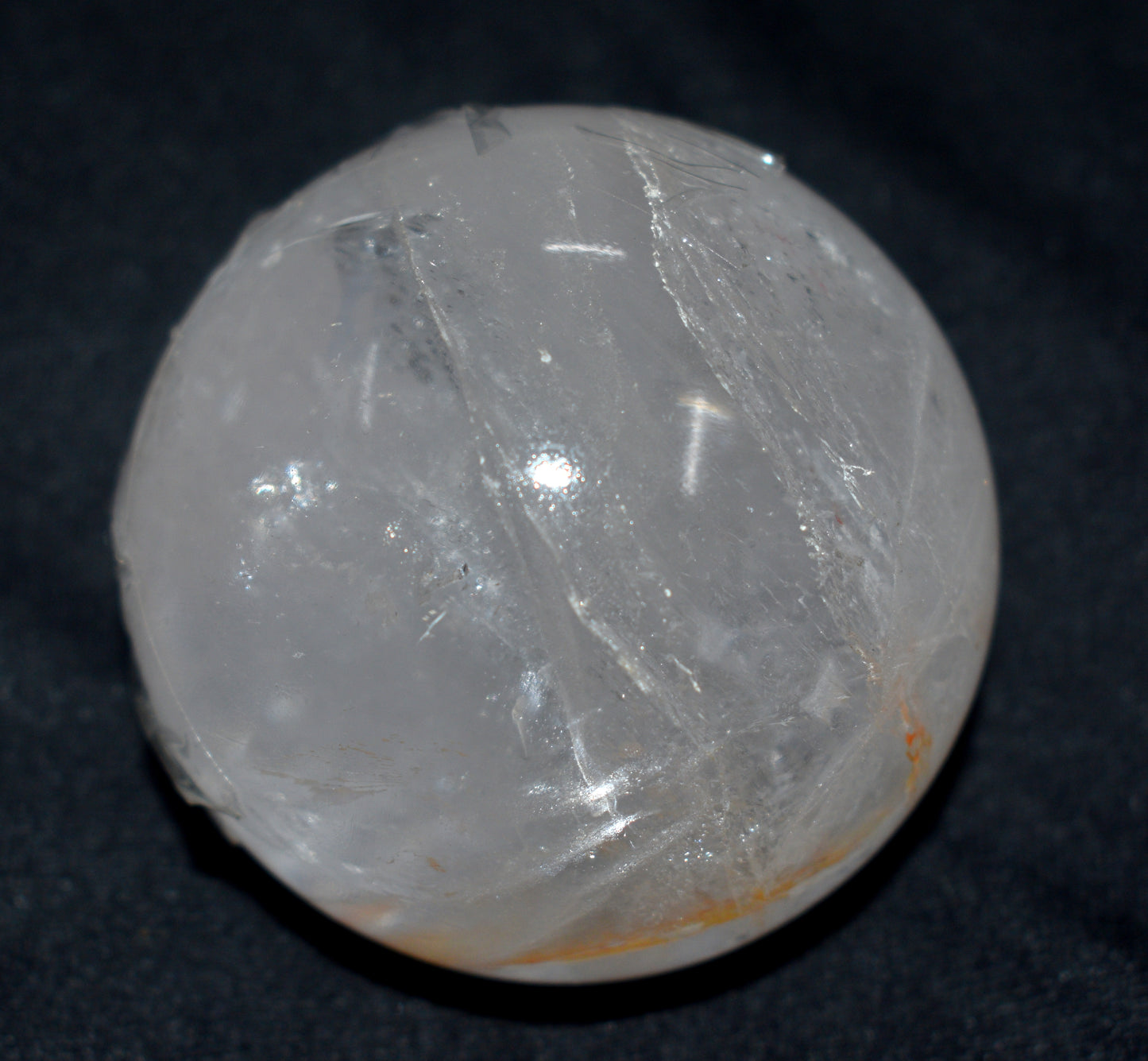 Crystal Quartz Round Ball Sphere – Polished Healing Ball for Energy & Meditation - {Weight- 456.00 Gram}