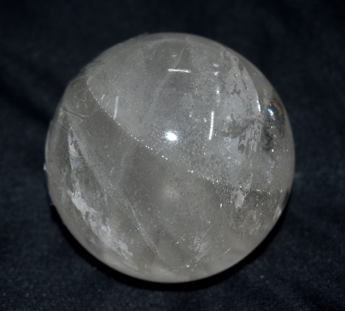 Beautiful Crystal Quartz Round Ball Sphere – Polished Healing Ball for Energy & Meditation - {Weight- 490.00 Gram}