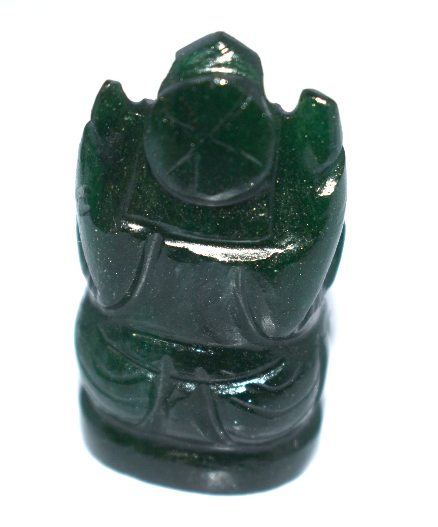 Green Aventurine Lord Ganesha Statue – Prosperity & Success Crystal Idol - {Weight- 29.90 Gram} - Size- 1.5x1'' inches