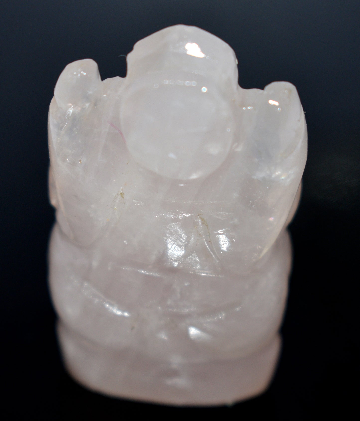 Rose Quartz Lord Ganesh Idol – Love, Compassion & Emotional Healing - {Weight- 30.20 Gram} - Size- 1.5x1'' inches