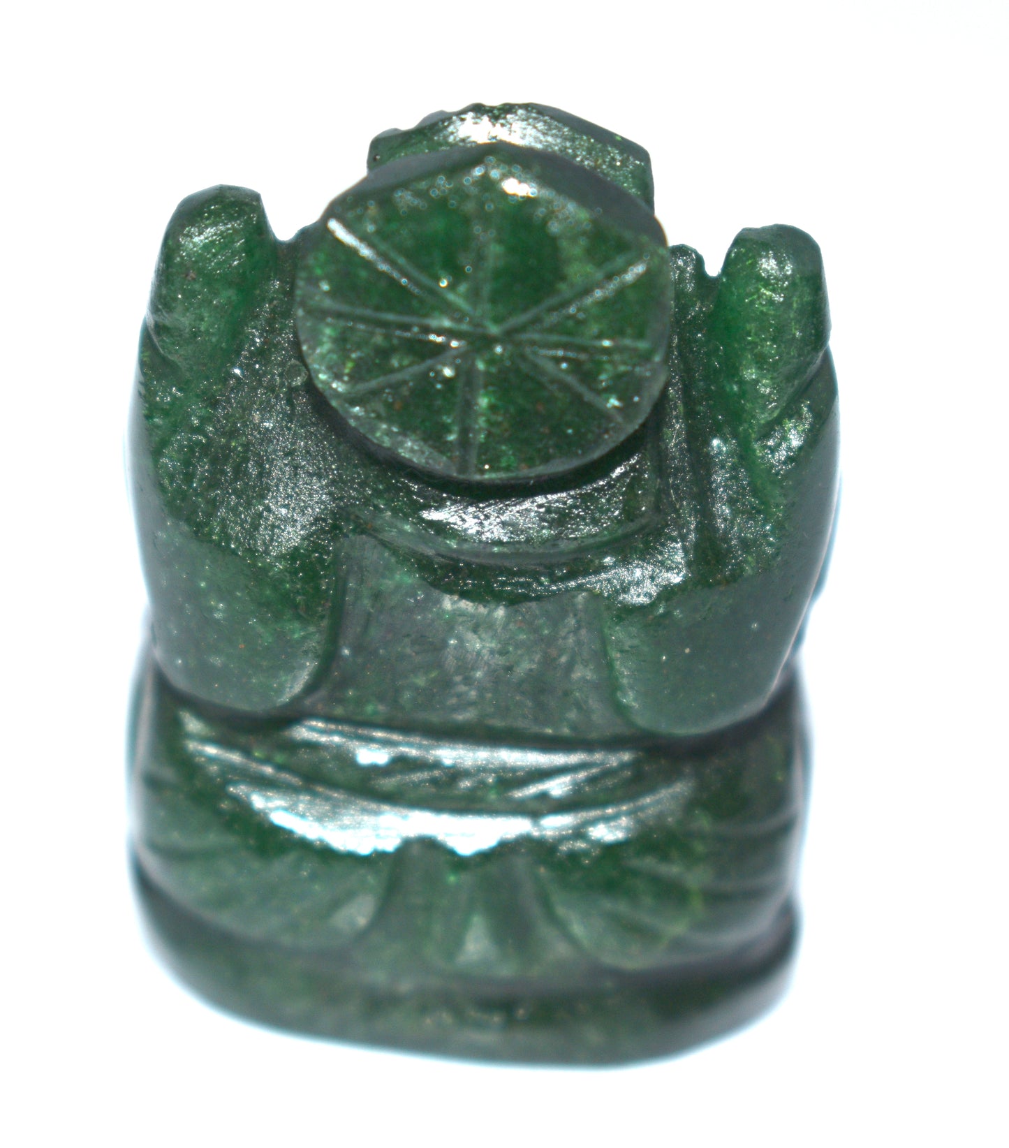 Natural Green Aventurine Lord Ganesha Statue – Prosperity & Success Crystal Idol - {Weight- 34.10 Gram} - Size- 1.5x1'' inches