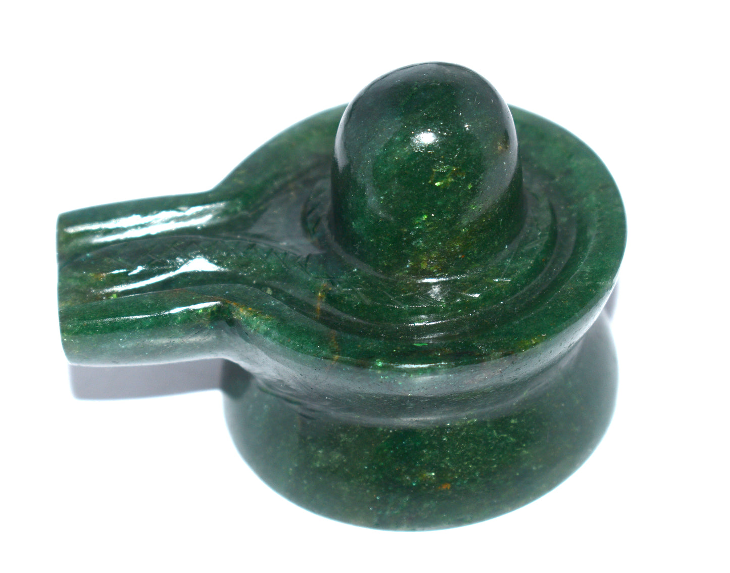 " Natural Green Aventurine Shivling - Spiritual Healing & Positive Energy" - {Weight- 288.30 Gram}