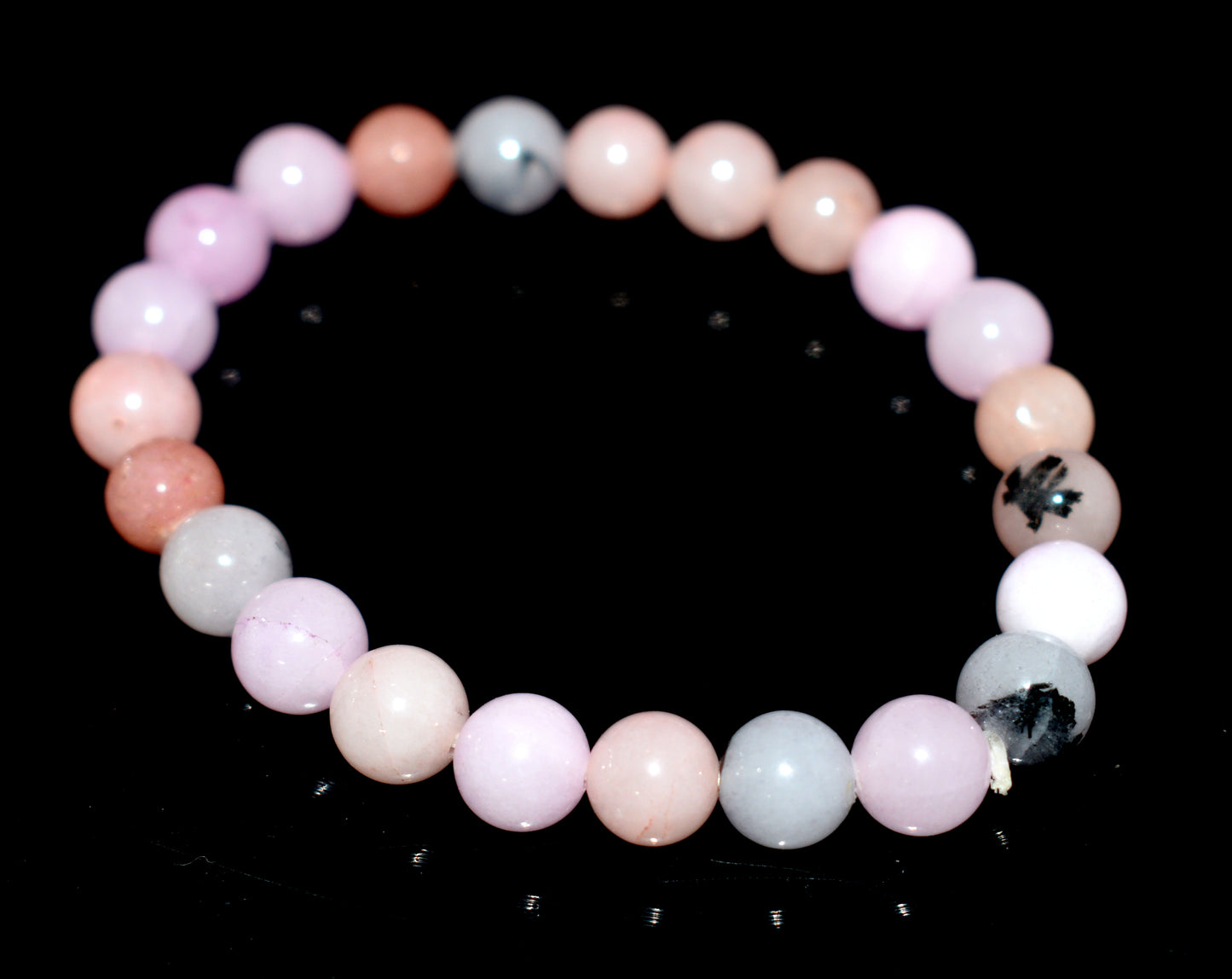 Pink Opal Bead Adjustable Bracelet – Emotional Healing & Gentle Grounding