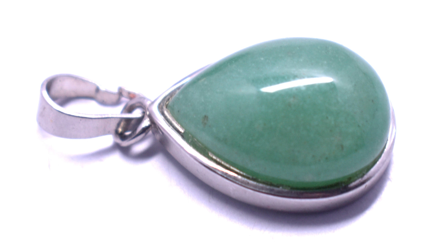 Green Aventurine Pear Shape Locket, {Weight - 3.95 Gram}