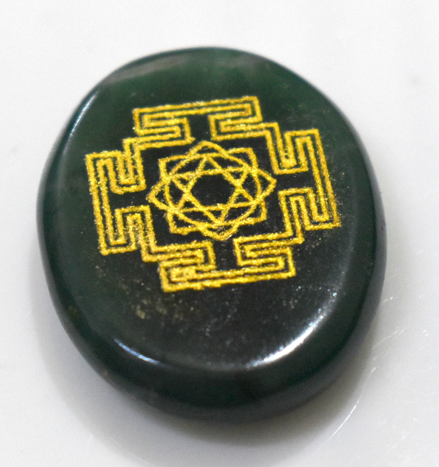 Laxmi Ji Green Jade Zibu Coin ā Abundance & Wealth Attracting Crystal