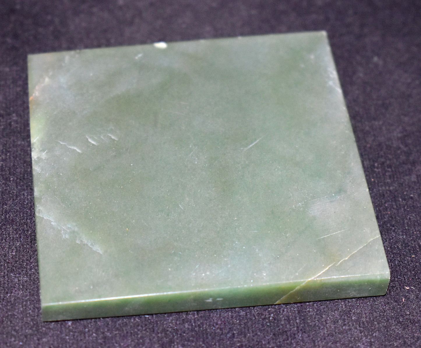 Shree Kuber Yantra in Green Jade with Wooden Box