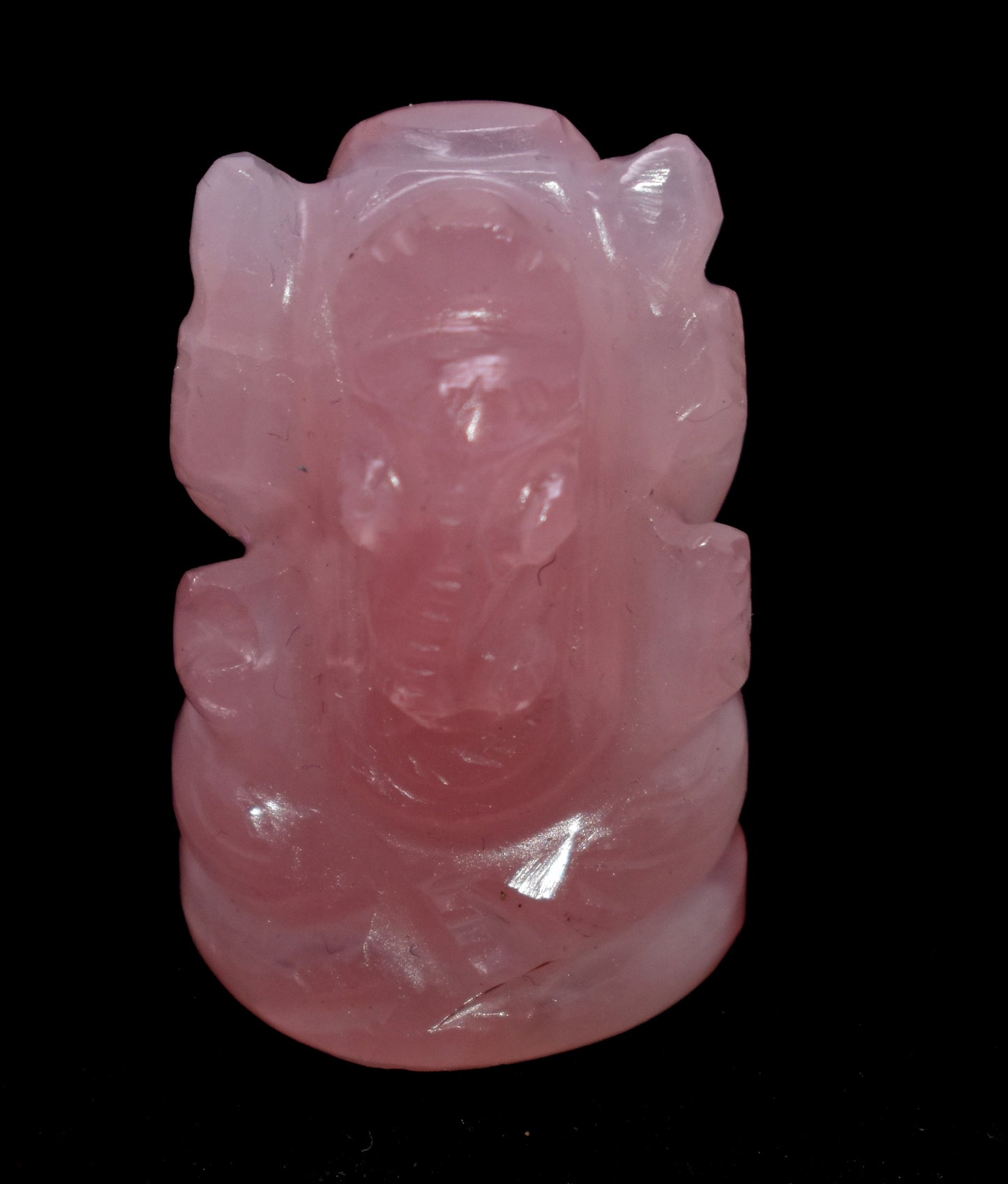 Rose Quartz Gemstone Ganesh, Spiritual Home Decor, Healing Crystals Figurine, Positive Energy, {20.50 Gram}