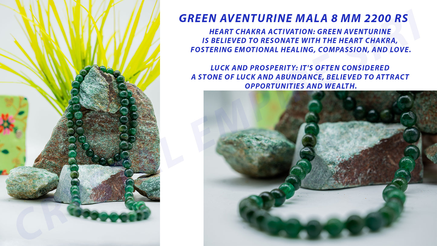 Green Aventurine 108 Beads Jaap Mala for Reiki healing, wealth manifestation, and chakra balancing.
#GreenAventurineMala #108BeadsMala #ReikiHealing #MoneyManifestation #ChakraHealing #WealthAttraction #HealingCrystals #AbundanceMala #EnergyHealing