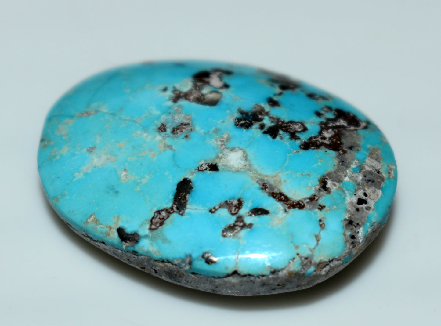 Natural Irani Turquoise {Firoza} Cabochon Gemstone, {Weight- 46.85 Carat}, Size-23x29.5x9.5mm