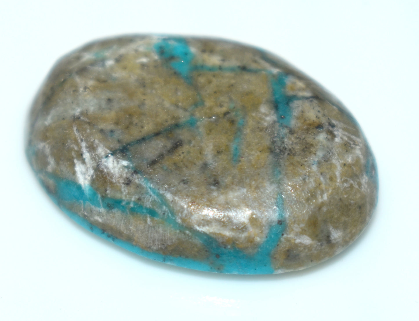 Irani Turquoise {Firoza} Cabochon Gemstone, {Weight- 29.40 Carat}, Size-27x19x7mm