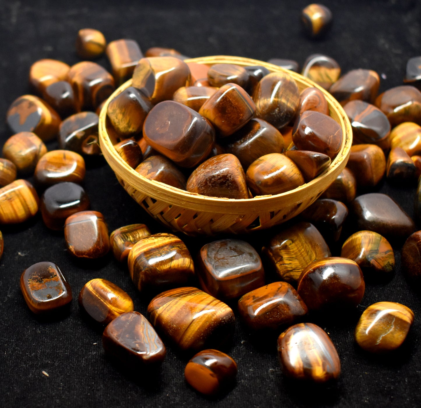 Natural Tiger Eye Gemstone Tumble – Ideal for Protection and Energy Healing #TigerEye #ProtectionStone #EnergyHealing #CrystalTumble #SpiritualWellness