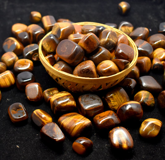 Natural Tiger Eye Gemstone Tumble – Ideal for Protection and Energy Healing #TigerEye #ProtectionStone #EnergyHealing #CrystalTumble #SpiritualWellness