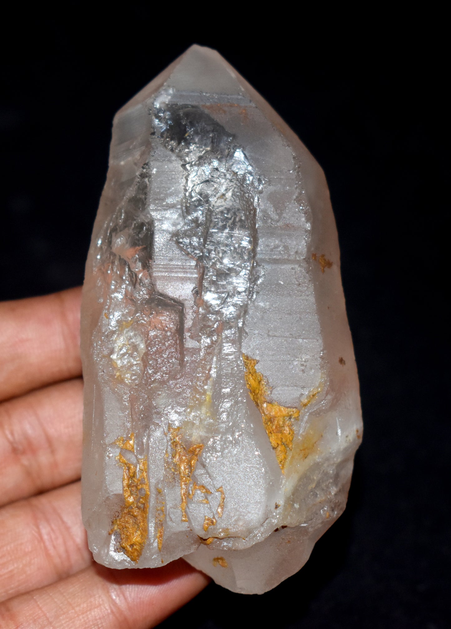 Rare Double Pointer Window Shiv Shakti Crystal – Clear Energizing- {Weight- 232.60 Gram},