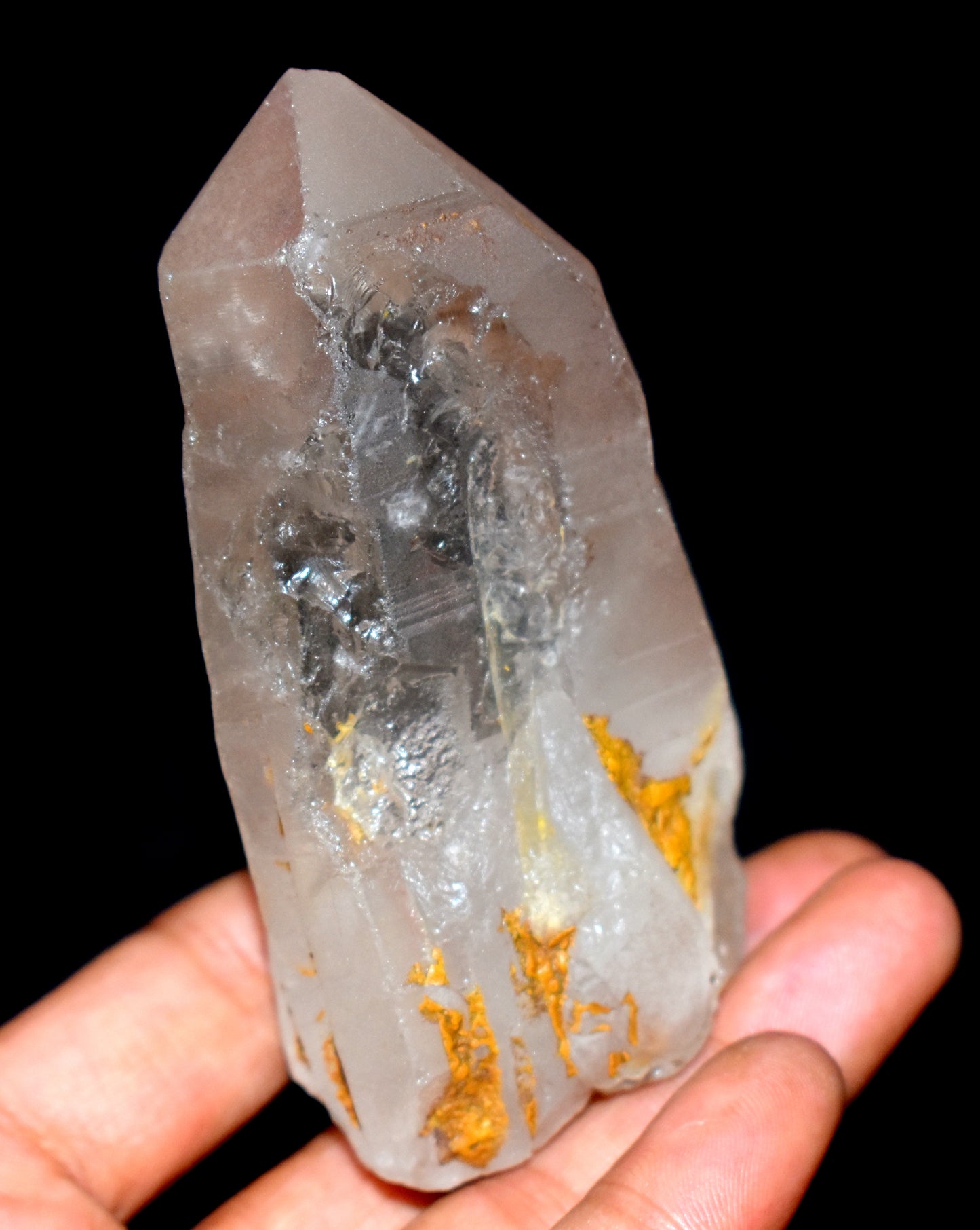 Rare Double Pointer Window Shiv Shakti Crystal – Clear Energizing- {Weight- 232.60 Gram},