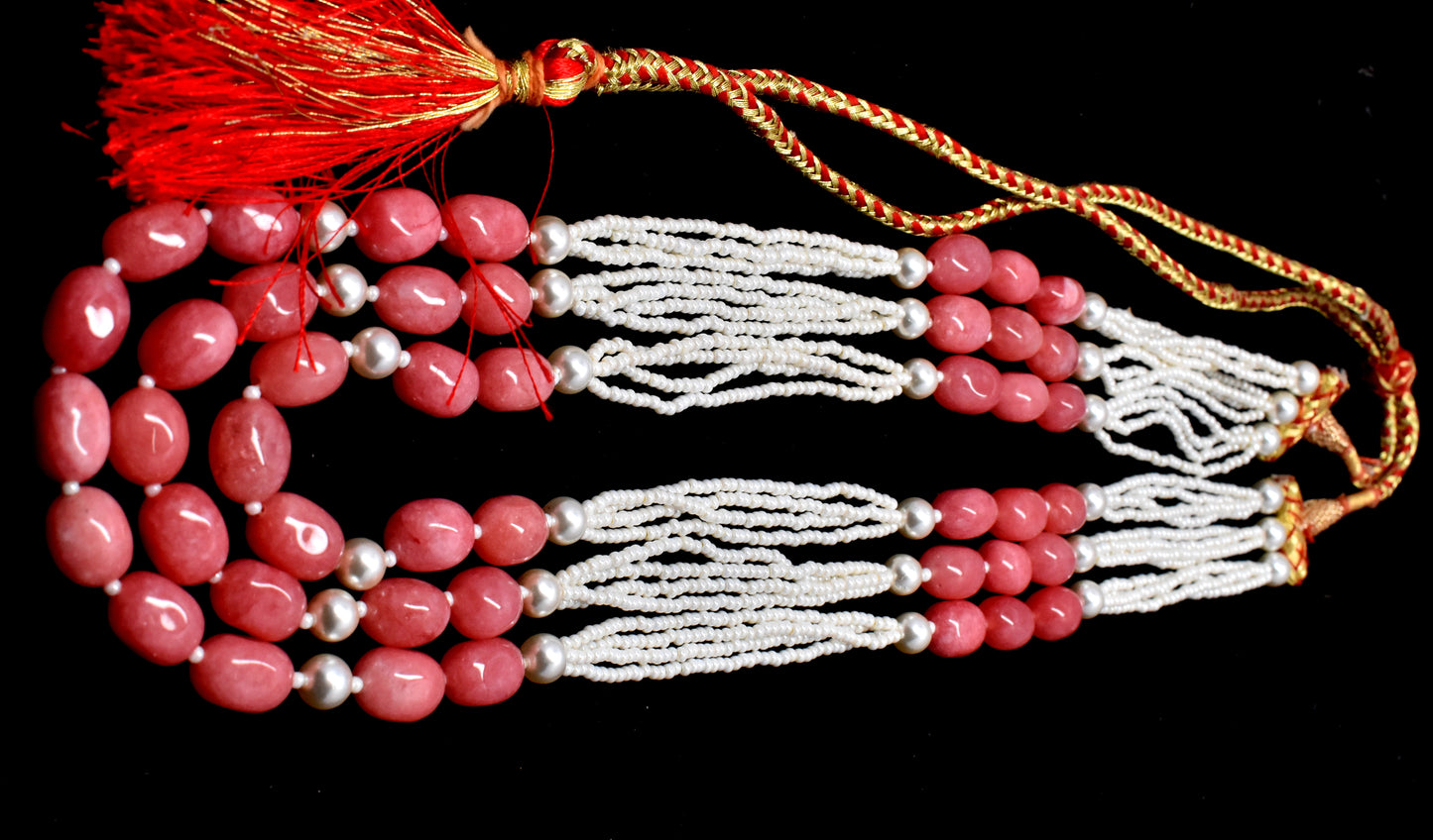 This beautiful necklace features multi-size pearl beads (2mm to 8x12.5mm) with a tassel for added elegance.
#PearlNecklace #MultiPearlBeads #TasselNecklace #GemstoneJewelry #ElegantJewelry #FashionJewelry