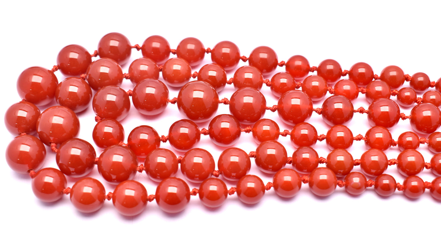 This stunning strand features natural red onyx round beads (6mm to 16mm), perfect for jewelry making and healing purposes.
 #RedOnyx #OnyxBeads #GemstoneJewelry #HealingCrystals #CrystalBeads #JewelryMaking #FashionJewelry