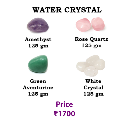 Water Crystals Set of Tumbles without Shungite, Energy Healing Crystals