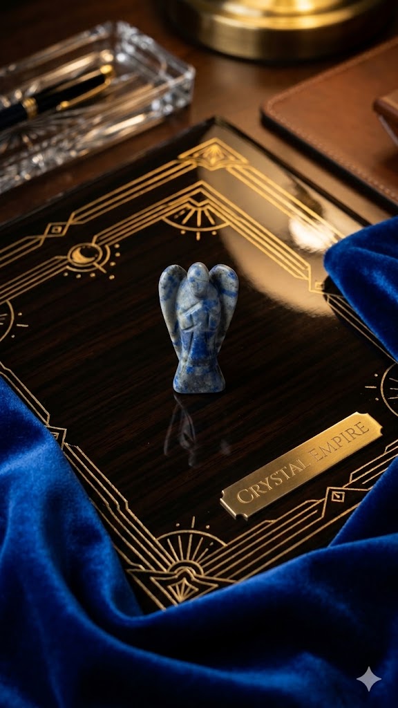 Sodalite Angel 2 Inches Crystal Healing Angel for Wisdom & Peace