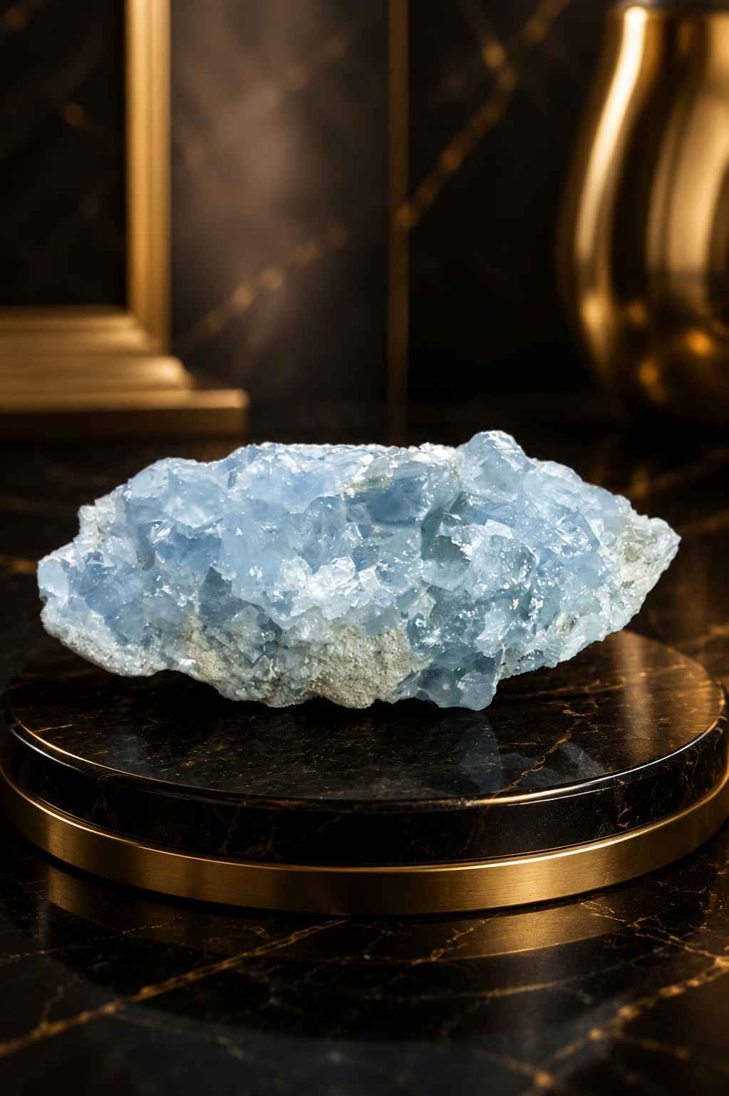 185 Gram Celestite Cluster – Healing Crystal for Peace & Communication