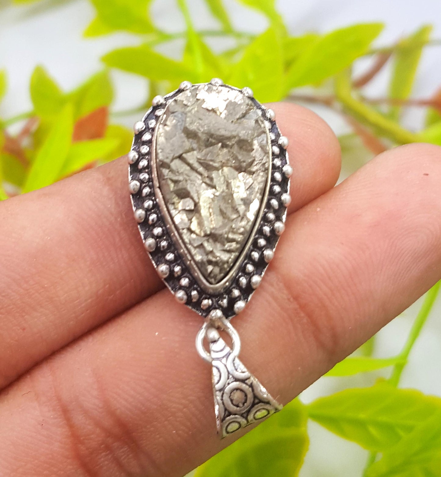 pyrite Pendent, Natural Pyrite Gemstone Pendant, Handmade Pendant,  Pyrite Jewelry, Gift For Her,