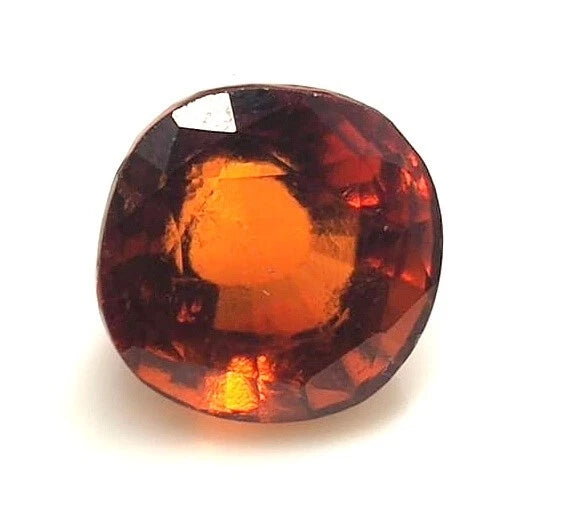 4.40 Carat 100% Natural Hessonite Garnet {Gomed} Cushion Faceted Loose Gemstone - Size- 9x9x6mm MH-2