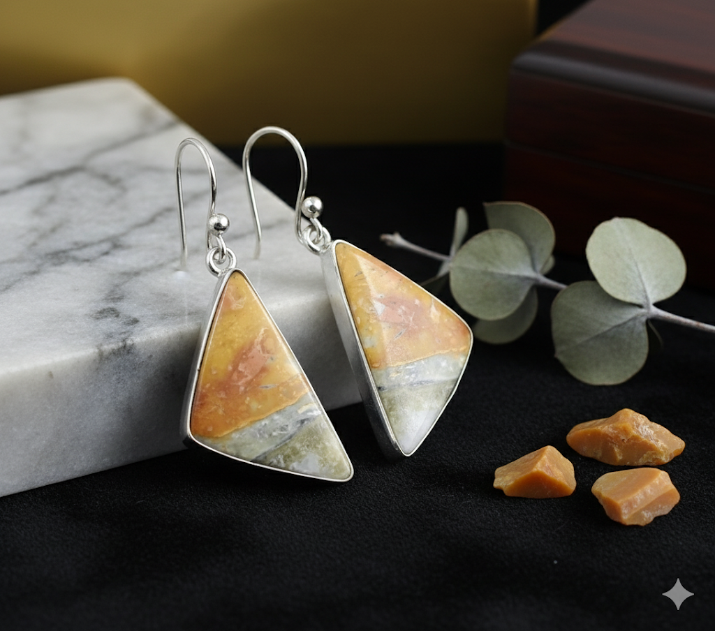 Natural Maligano Jasper Earrings | Handmade Maligano Jasper Jewelry