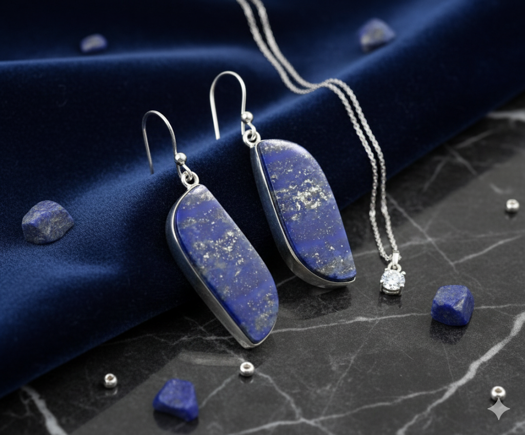 Natural Lapis Lazuli Earrings | Beautiful Handmade Lapis Jewelry